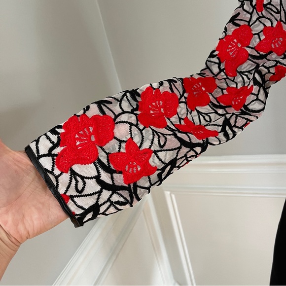 Vintage Sweetheart dress w Rose embroidered sleeves - Picture 9 of 12